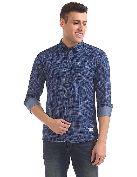 Buy Blue Shirts for Men by GRANDSTITCH Online | Ajio.com