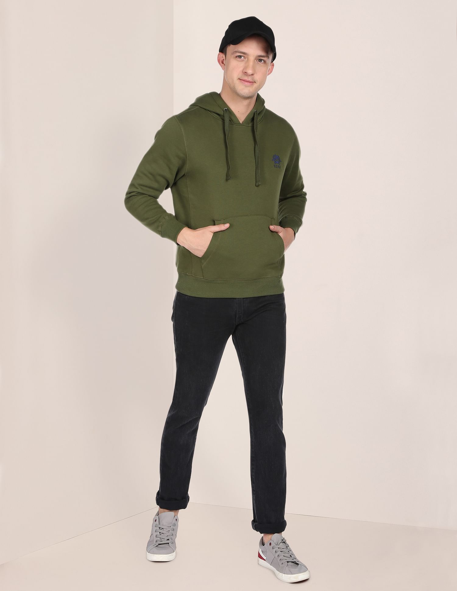U.S. Polo Assn. Solid Hooded Sweatshirt