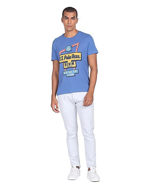 U.S. Polo Assn. Denim Co. Brand Print Cotton T-Shirt