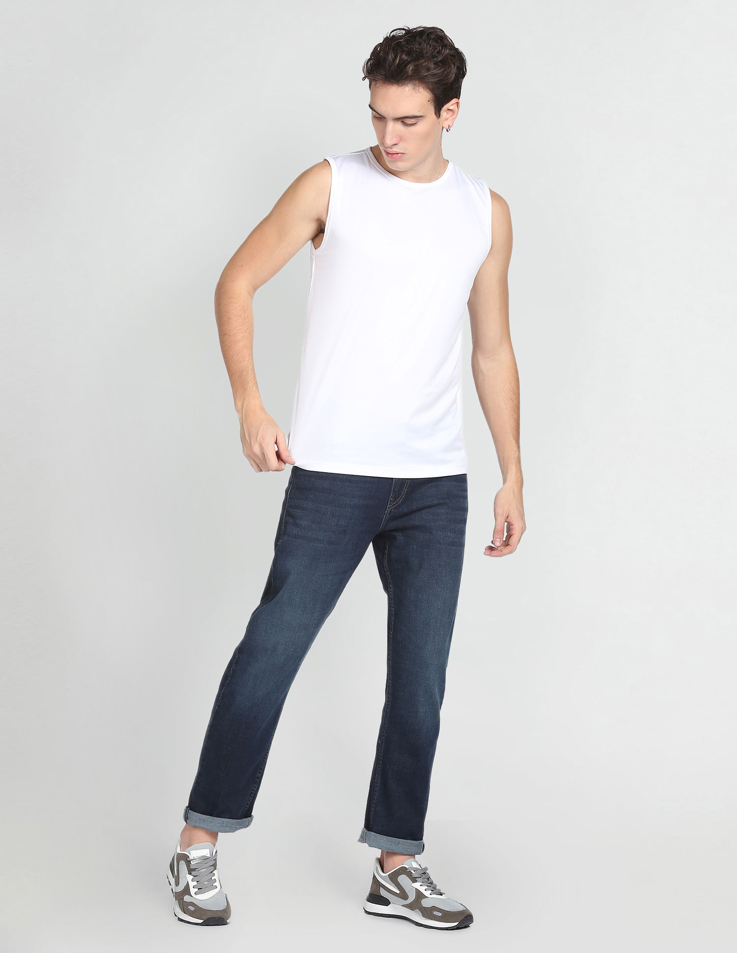 Flying Machine F-Jango Straight Fit Whiskered Jeans