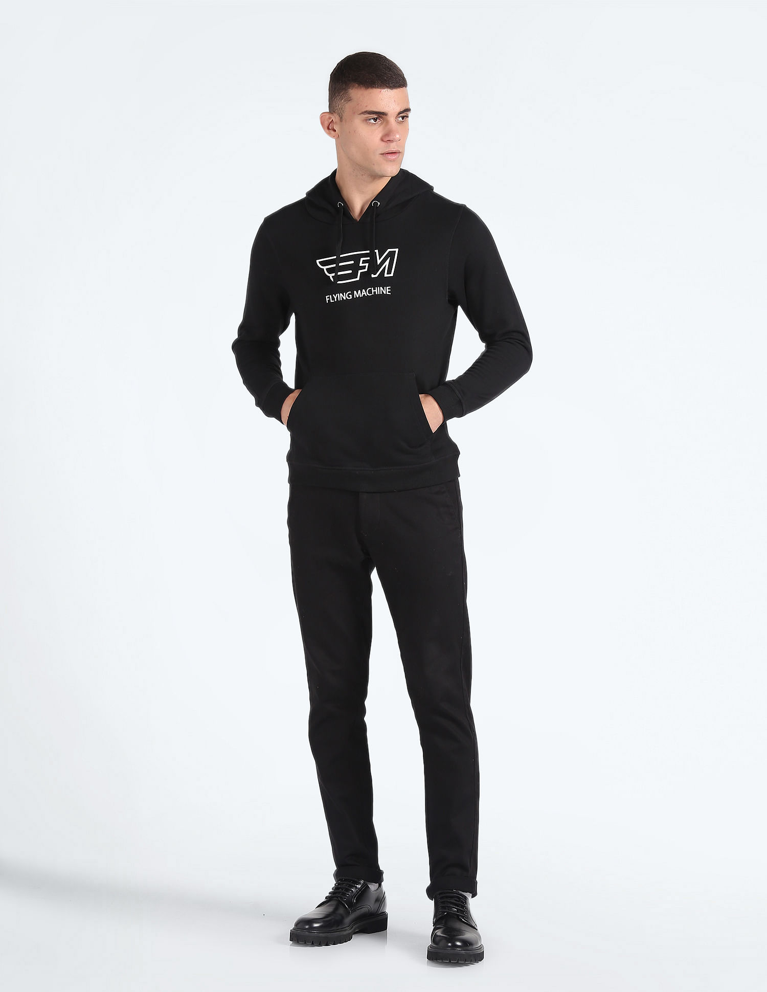 Flying Machine Kangaroo Pocket Hooded Sweatshirt