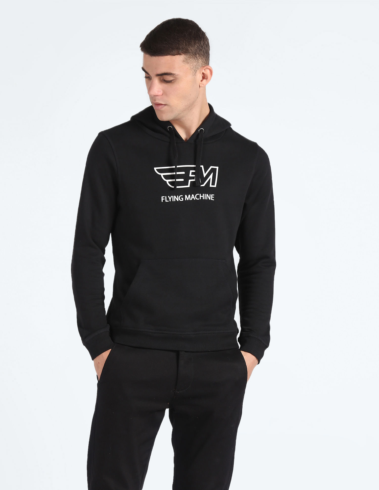 Flying Machine Kangaroo Pocket Hooded Sweatshirt