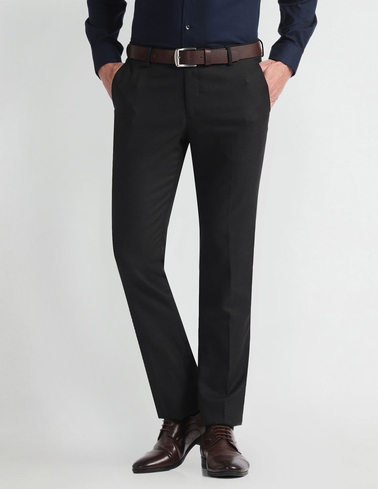 Arrow Mid Rise Tapered Fit Trousers
