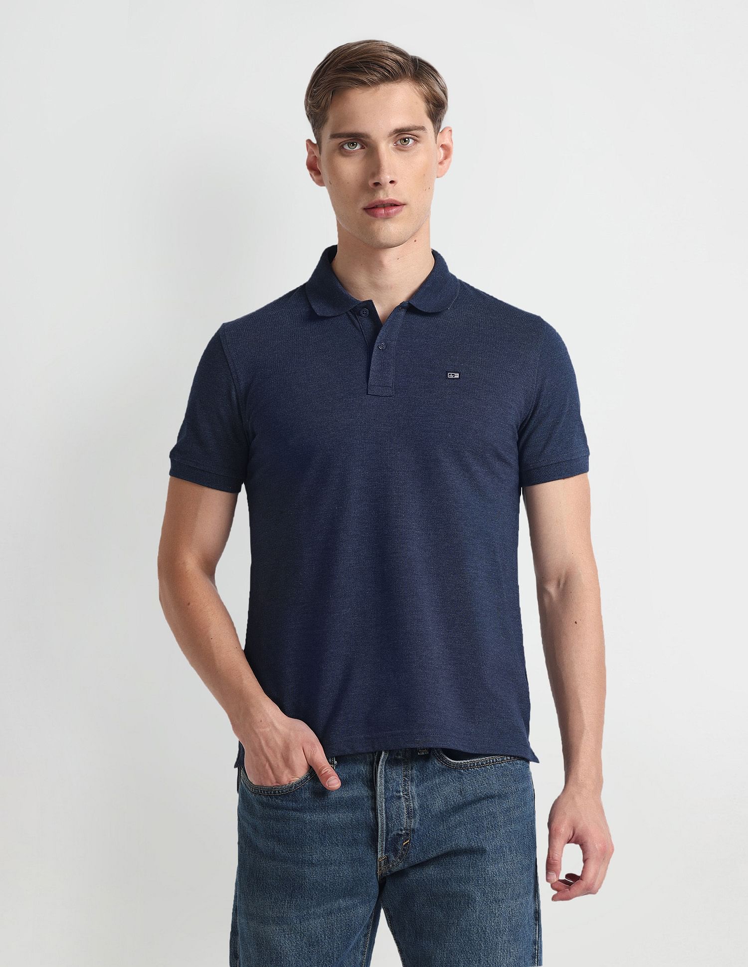 Arrow Sports Solid Logo Polo Shirt