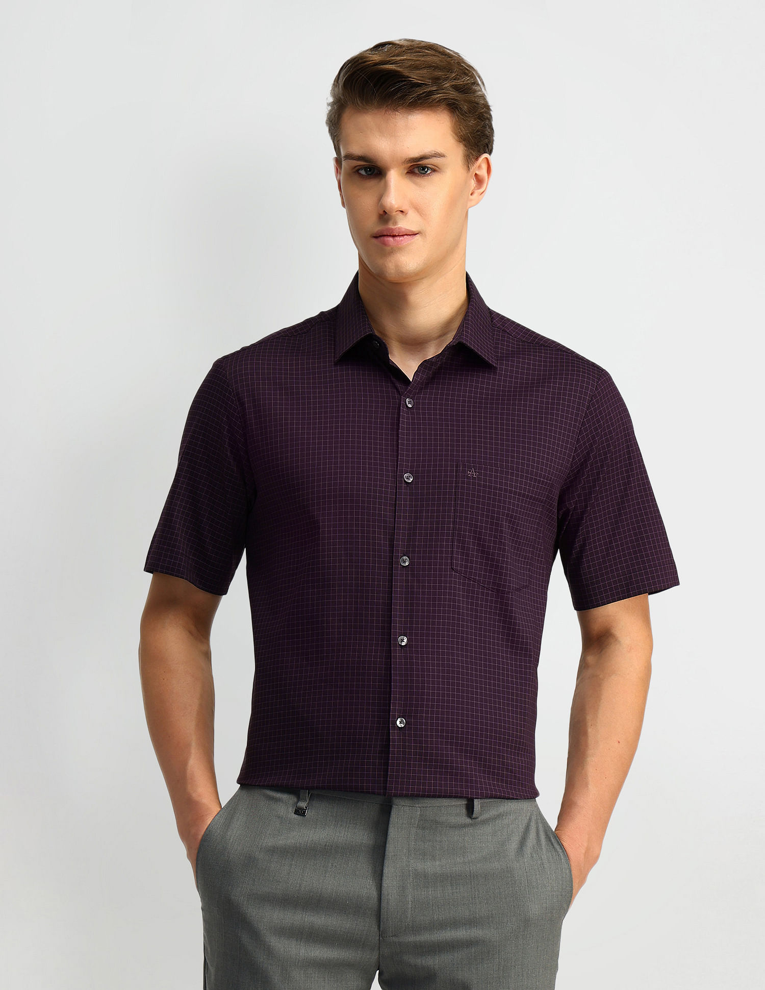 Arrow Liberty Classic Fit Windowpane Checked Shirt