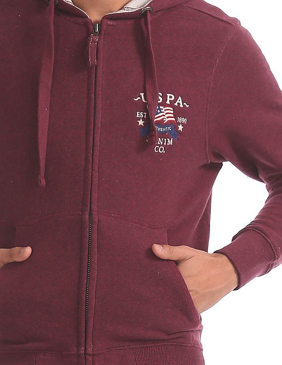 U.S. Polo Assn. Denim Co. Zip Up Hooded Sweatshirt