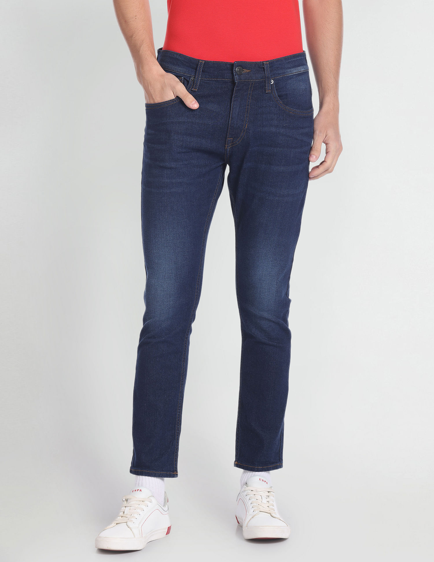 U.S. Polo Assn. Denim Co. Henry Cropped Fit Blue Jeans
