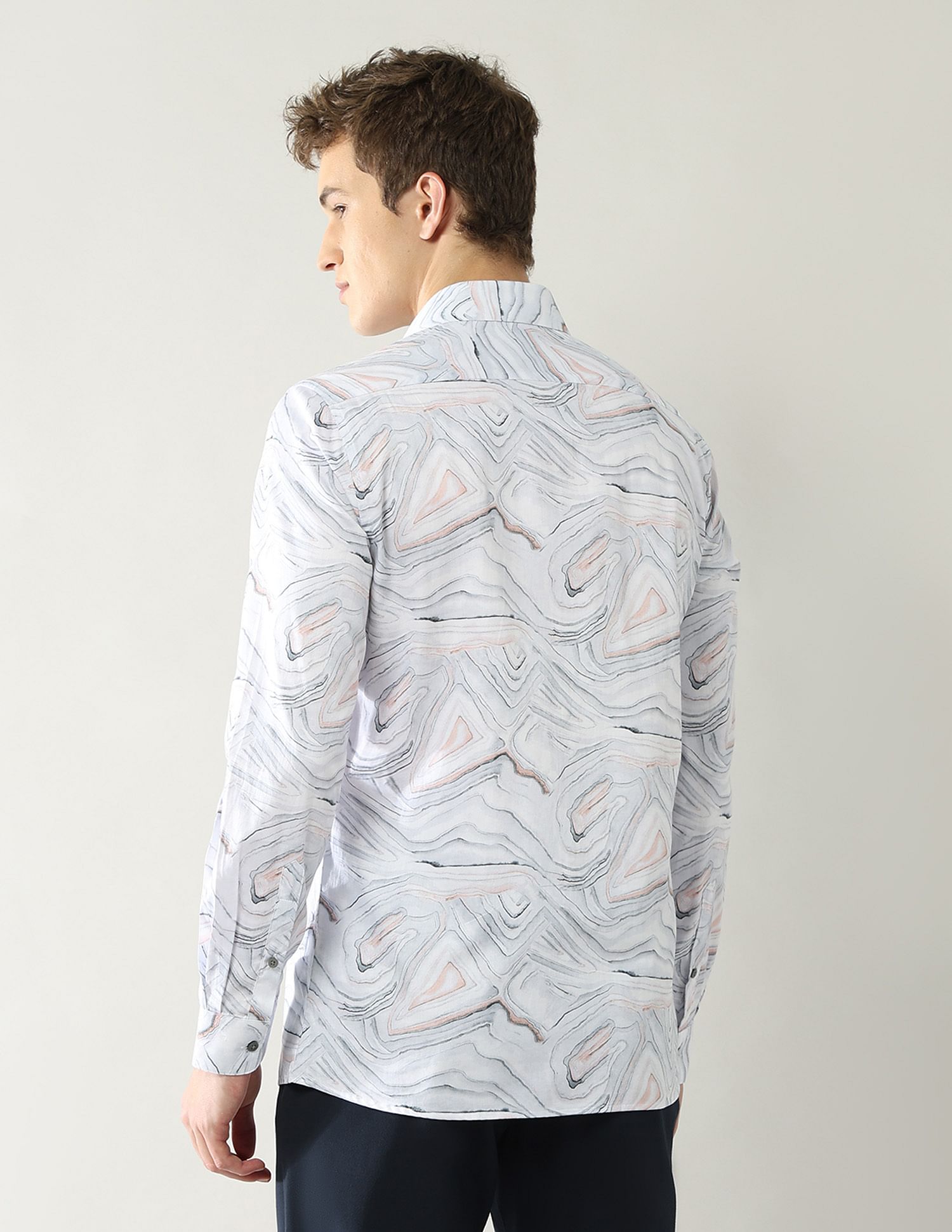 Arrow Newyork Slim Fit All Over Printed Shirt
