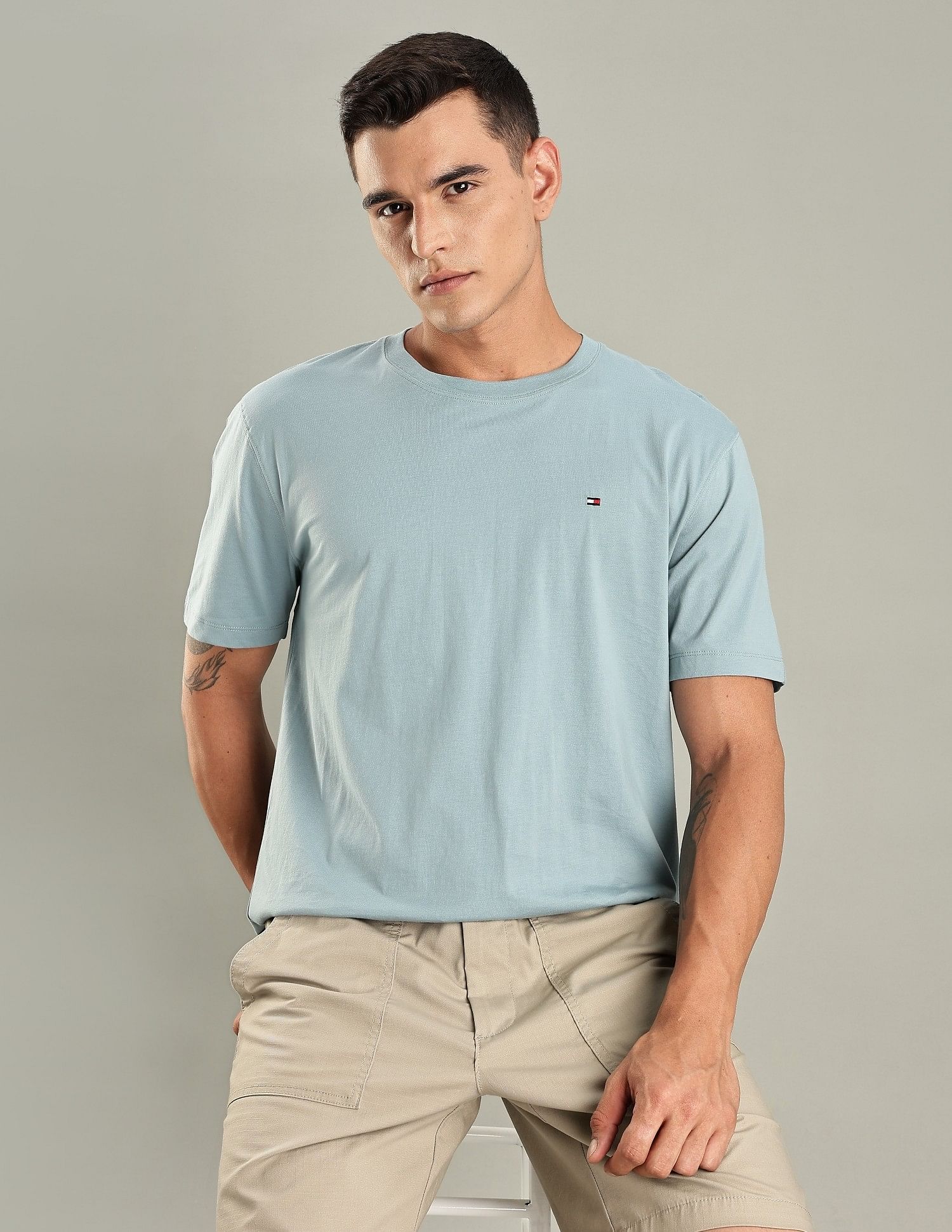 Tommy Hilfiger Solid Regular-Fit Cotton T-Shirt