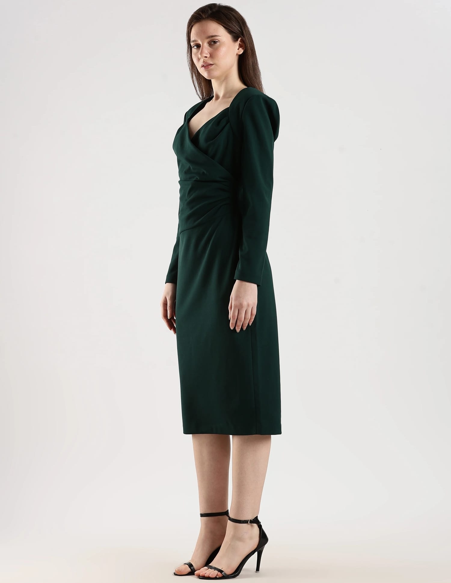 calvin klein green dress long sleeve Buy Jeans Polyester Sweetheart Neck A-Line NECKLINE_V Neck