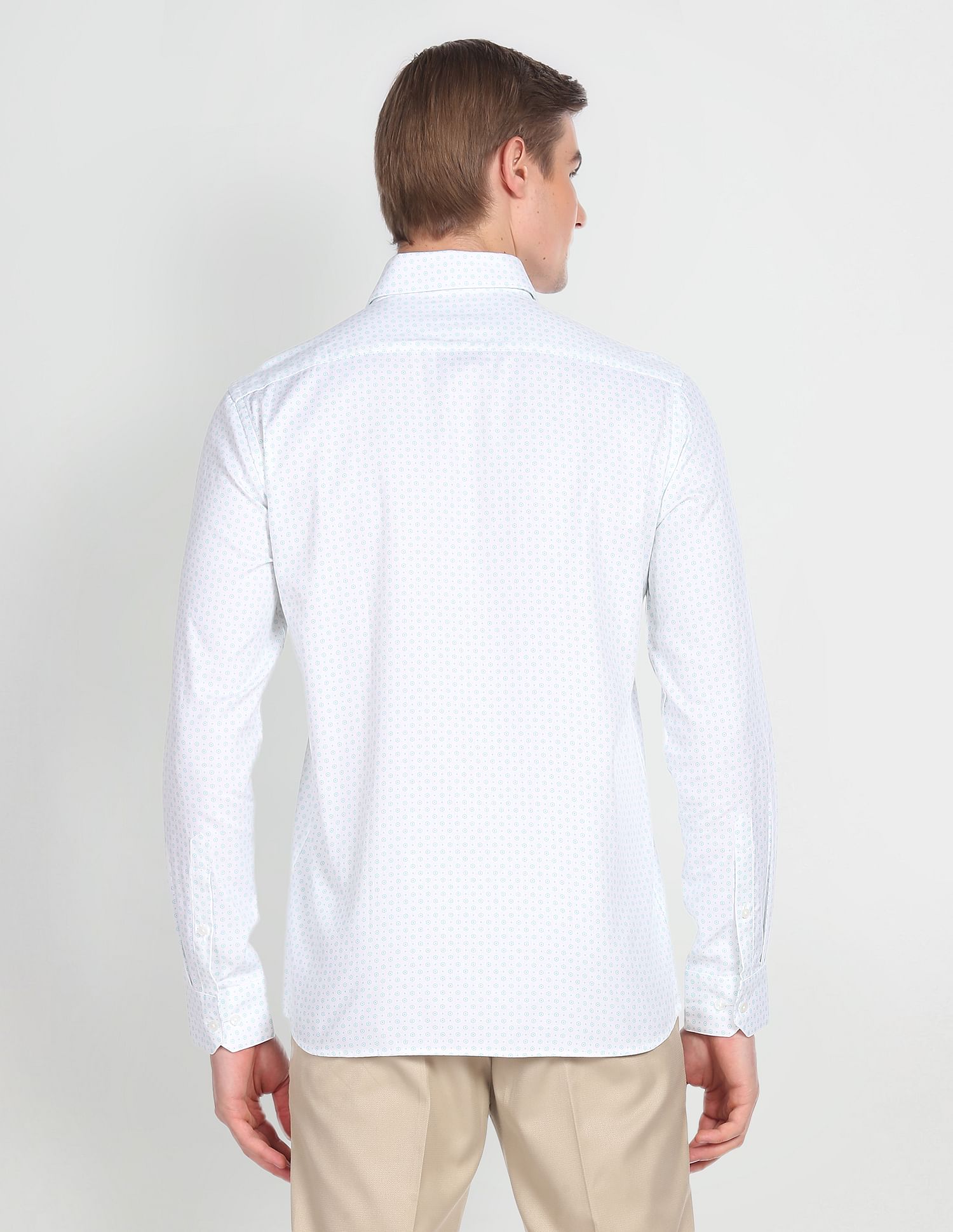 Arrow Geometric Print Cotton Formal Shirt
