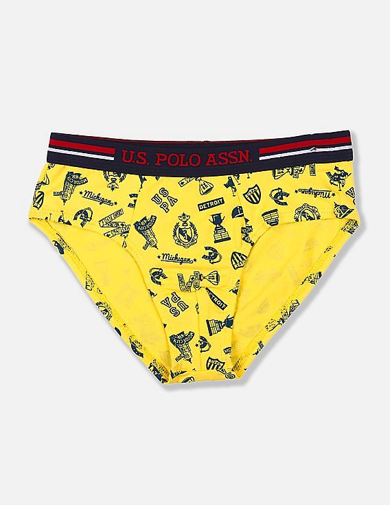 USPA Innerwear Mid Rise Cotton Spandex IKBB Briefs - Pack Of 3