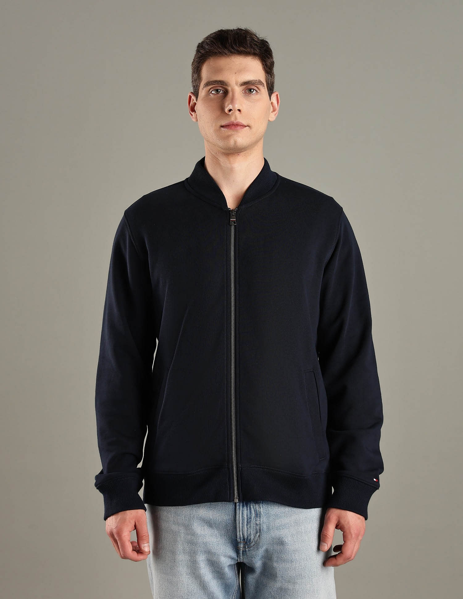 Tommy Hilfiger Solid Regular-Fit Cotton Sweatshirt