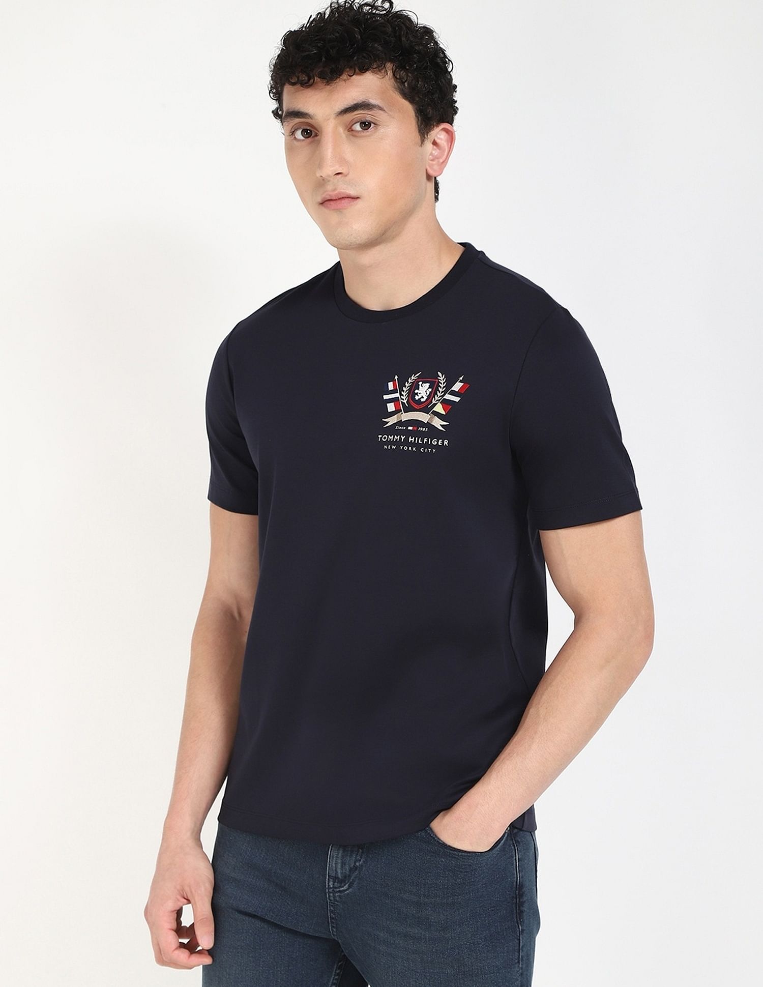Tommy Hilfiger Embroidered Logo Regular-Fit Cotton T-Shirt