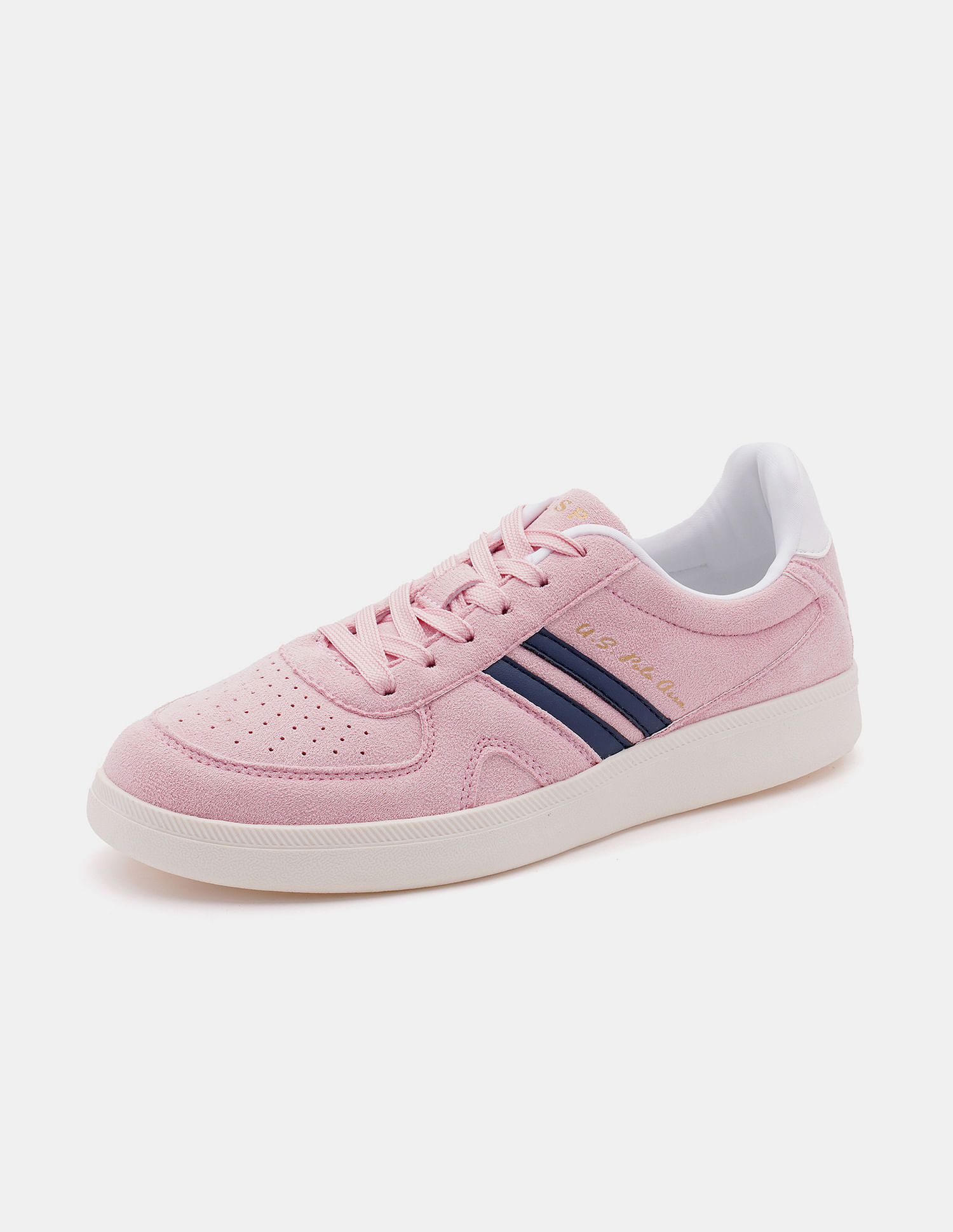 U.S. Polo Assn. Women Round Toe Edda Striped Sneakers