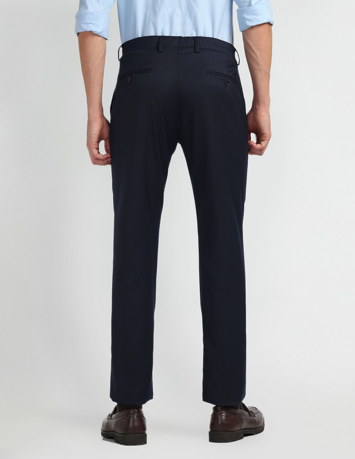 Arrow Checked Slim Fit Trousers