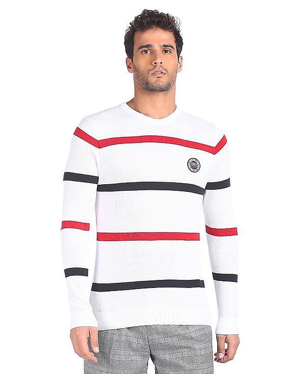 U.S. Polo Assn. Crew Neck Striped Sweater