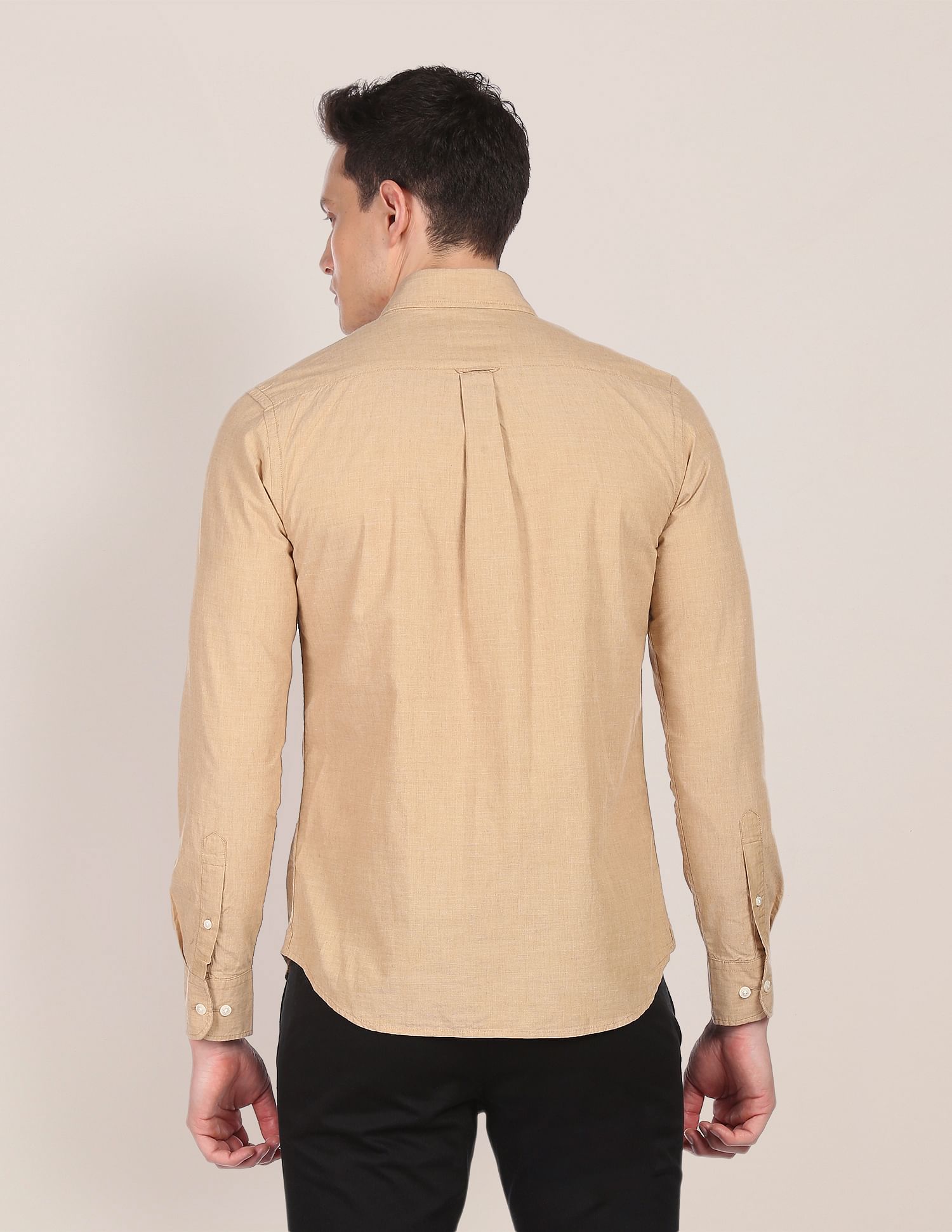 U.S. Polo Assn. Tailored Regular Fit Solid Casual Shirt
