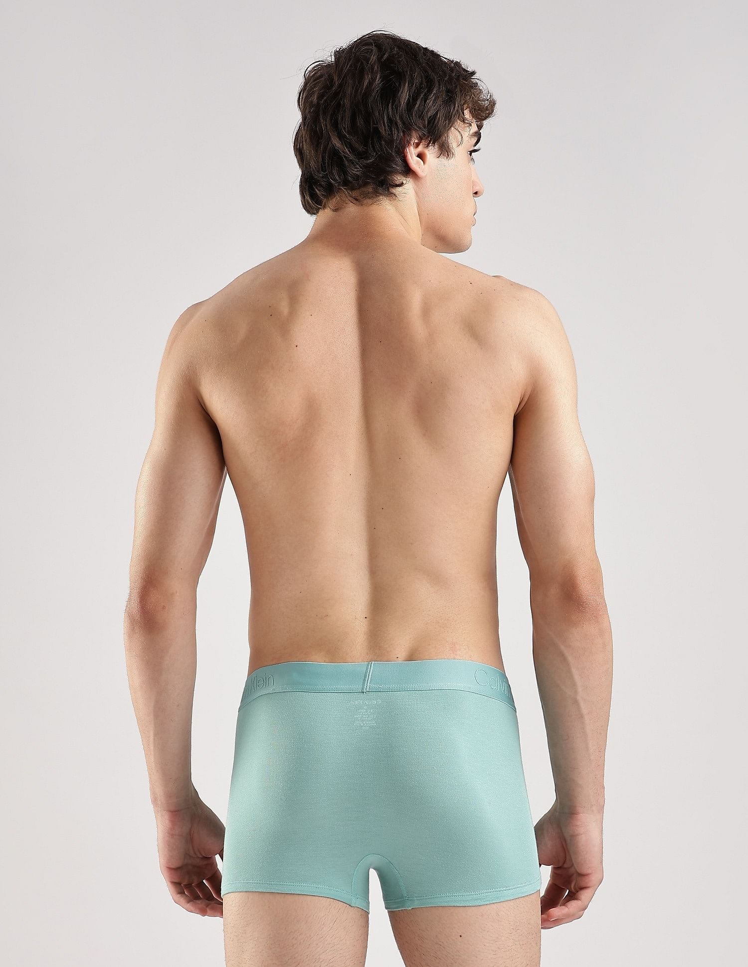 Calvin Klein Underwear Blue Solid Low Rise Trunk