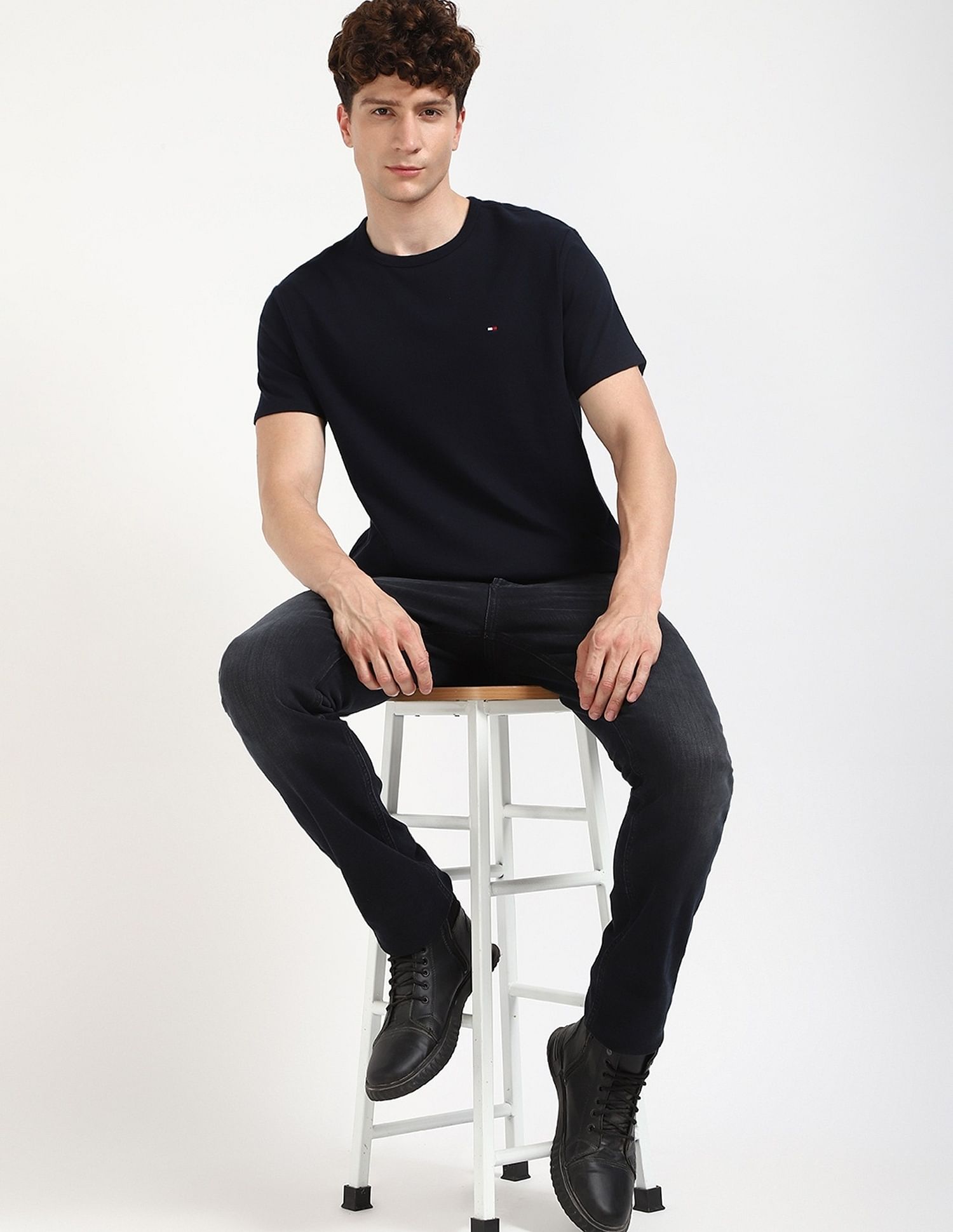 Tommy Hilfiger Solid Regular-Fit Cotton T-Shirt