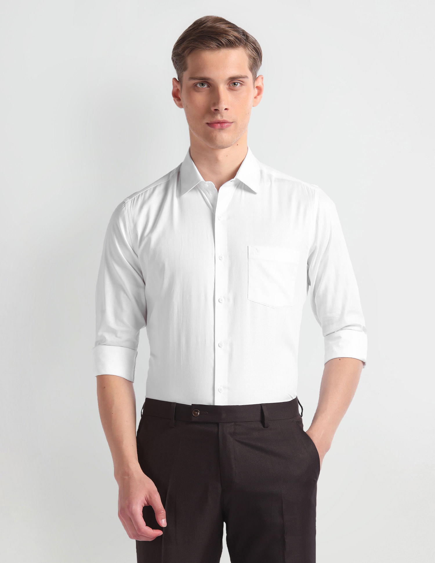 Arrow Cotton Patterned Twill Shirt