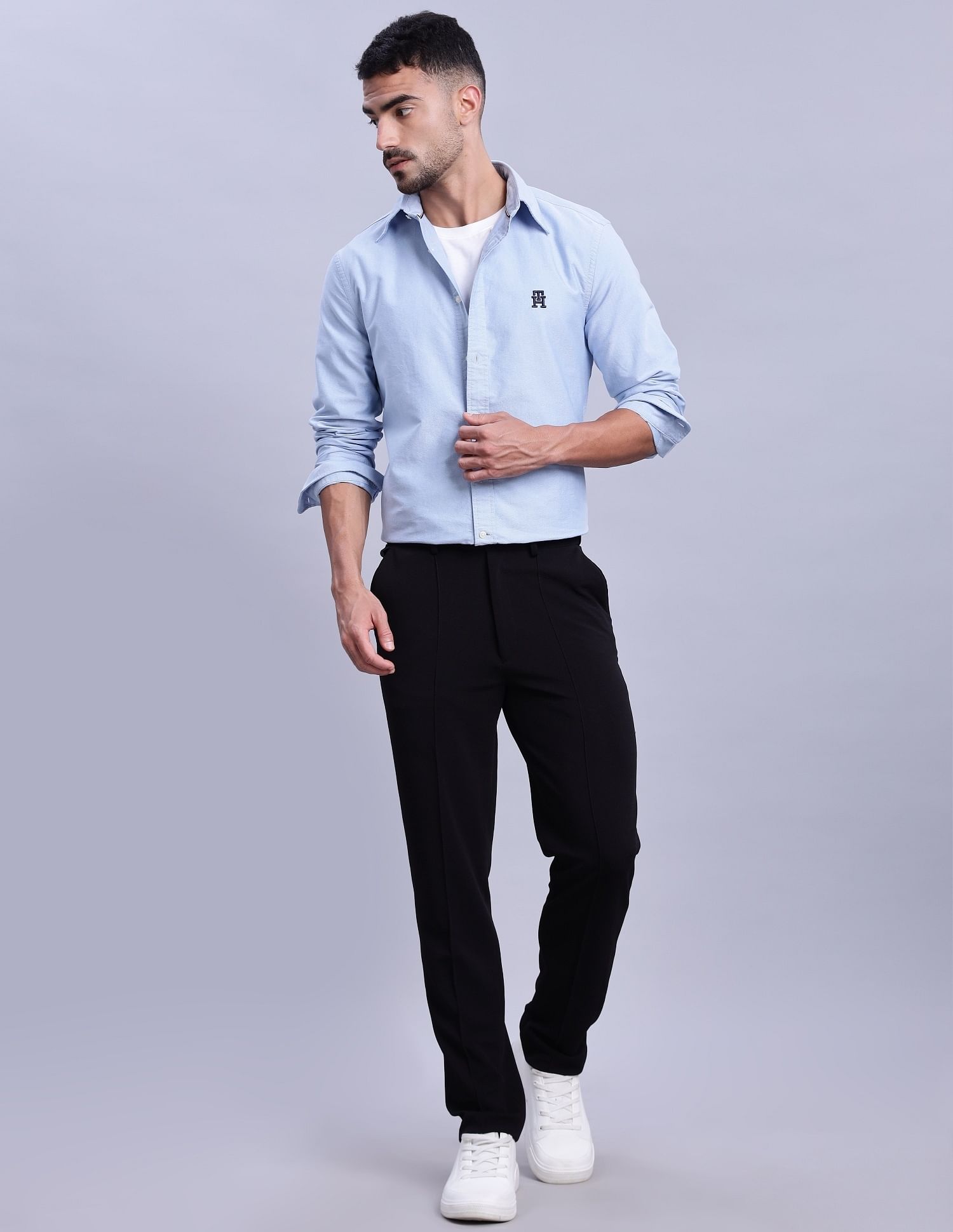 Tommy Hilfiger Solid Regular-Fit Oxford Shirts