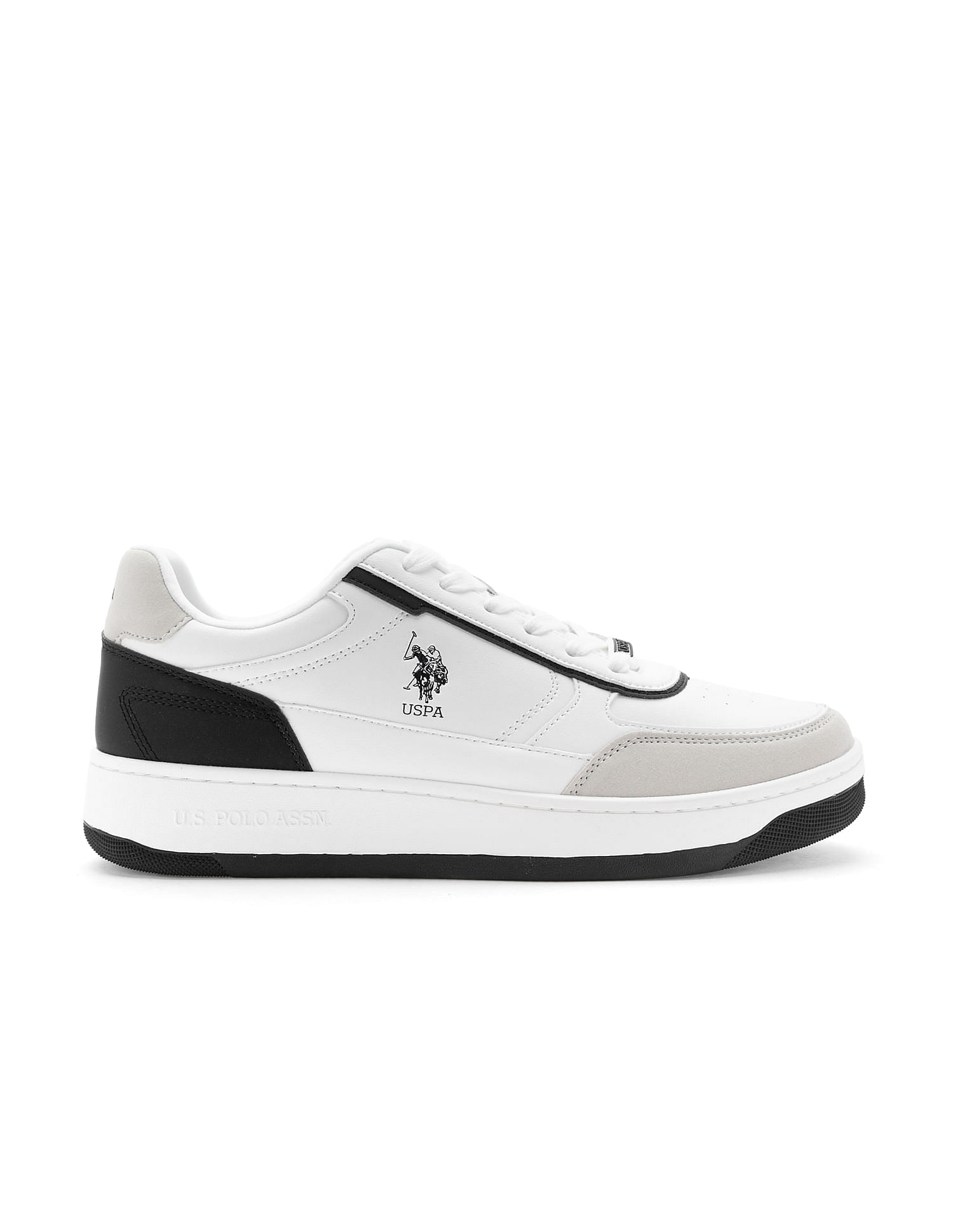 U.S. Polo Assn. Men Trenno White Retro Court Sneakers