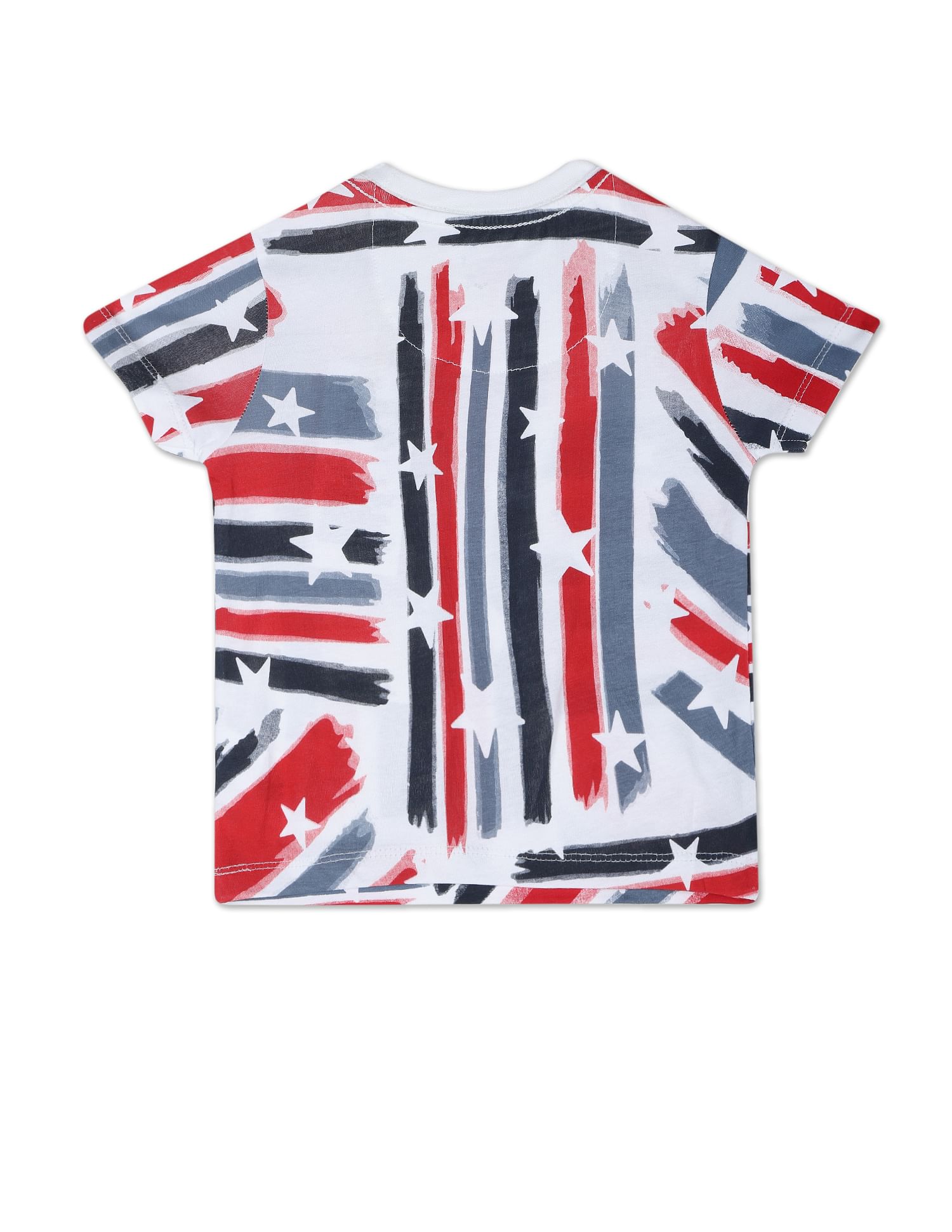 U.S. Polo Assn. Kids Boys Graphic Print Crew Neck T-Shirt