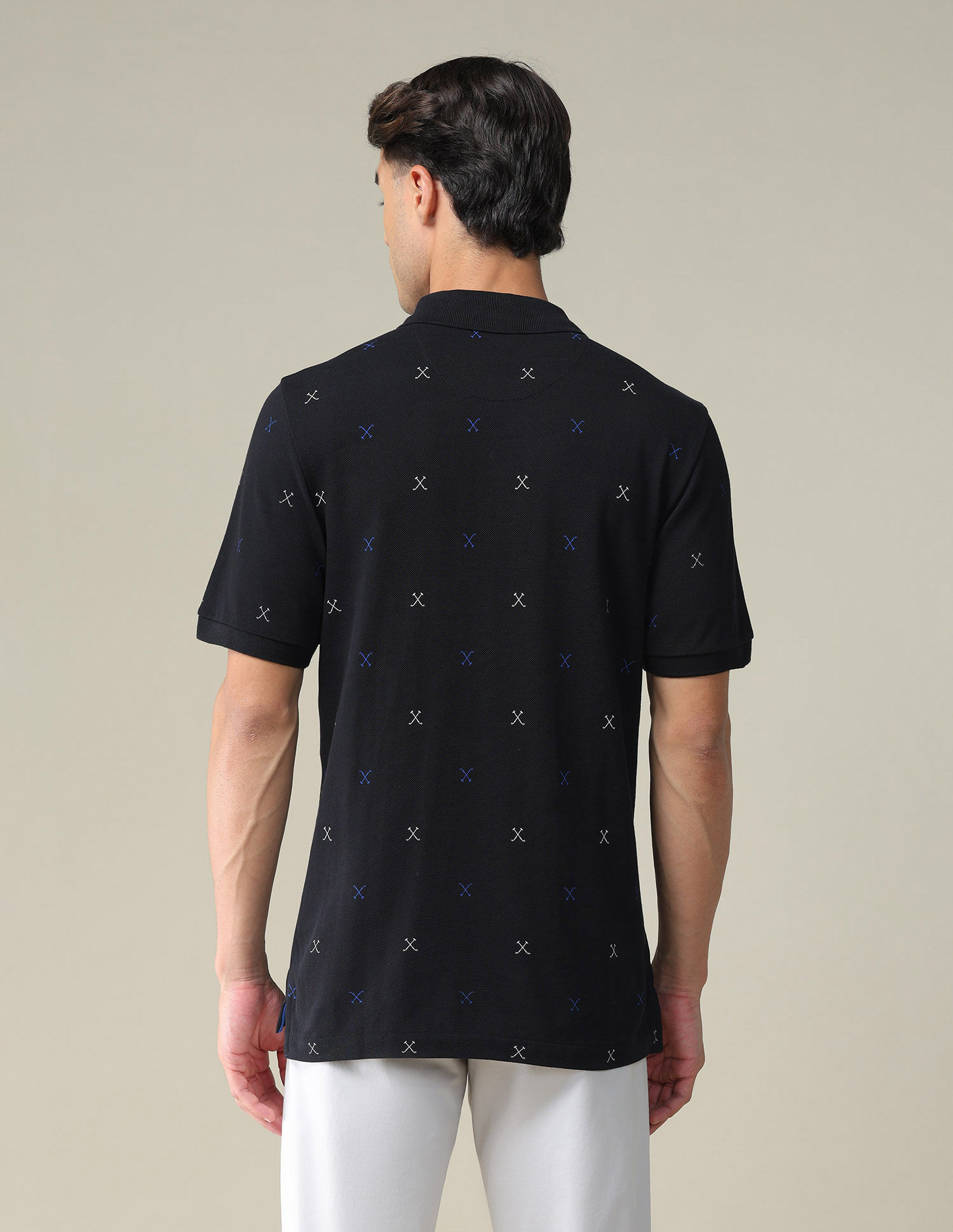 U.S. Polo Assn. All Over Brand Print Polo Shirt