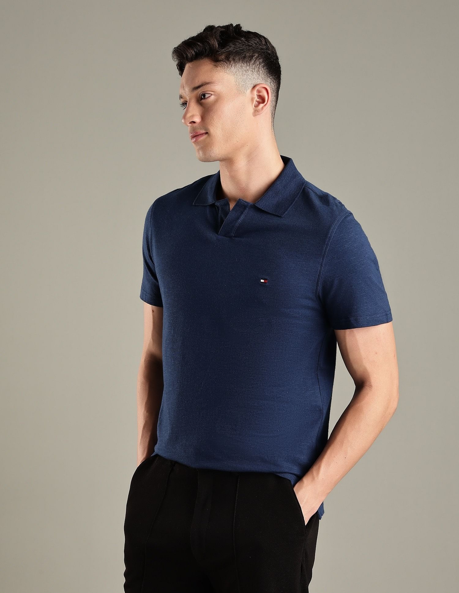 Tommy Hilfiger Solid Slim-Fit Cotton Polo Shirt