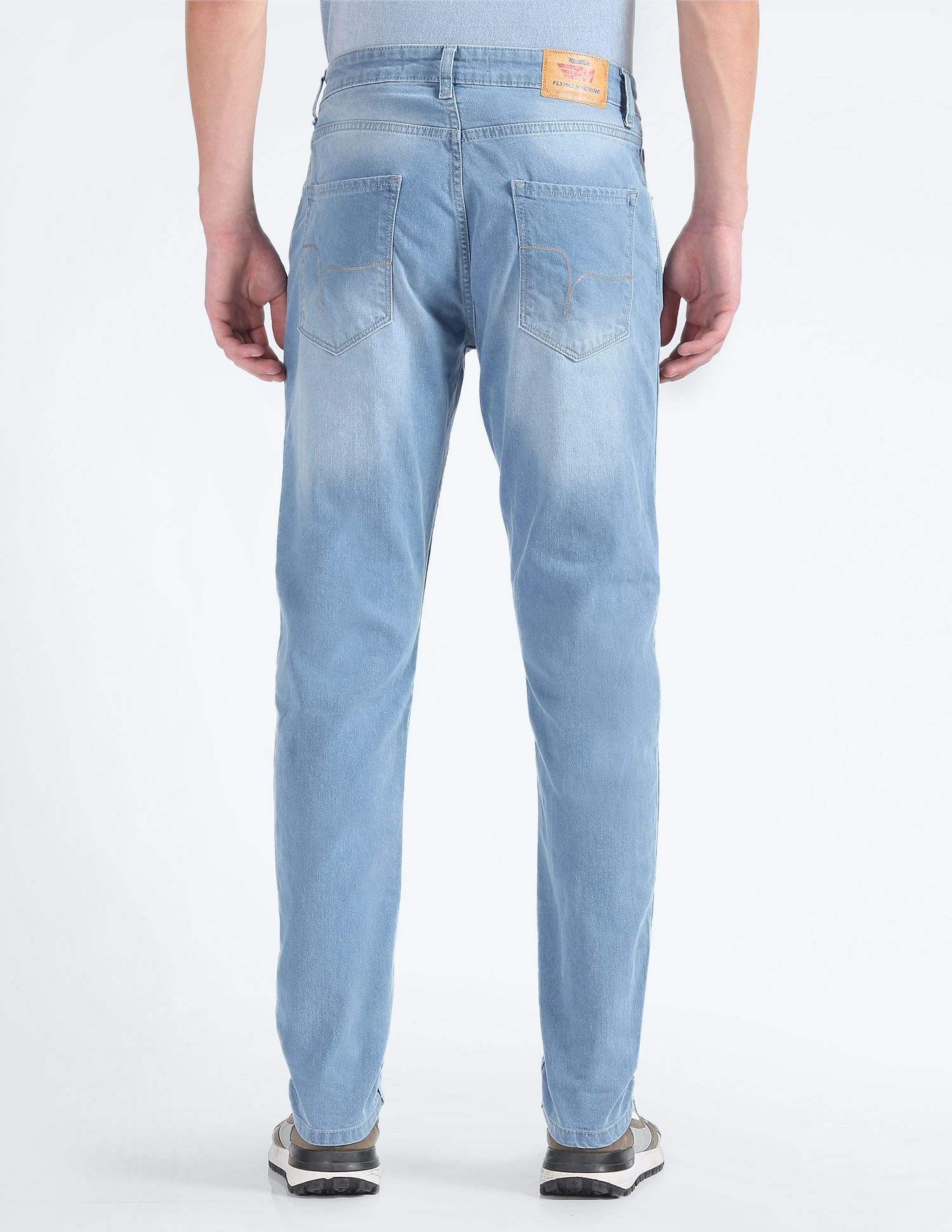 Flying Machine Slash Slim Tapered Fit Mid Rise Jeans
