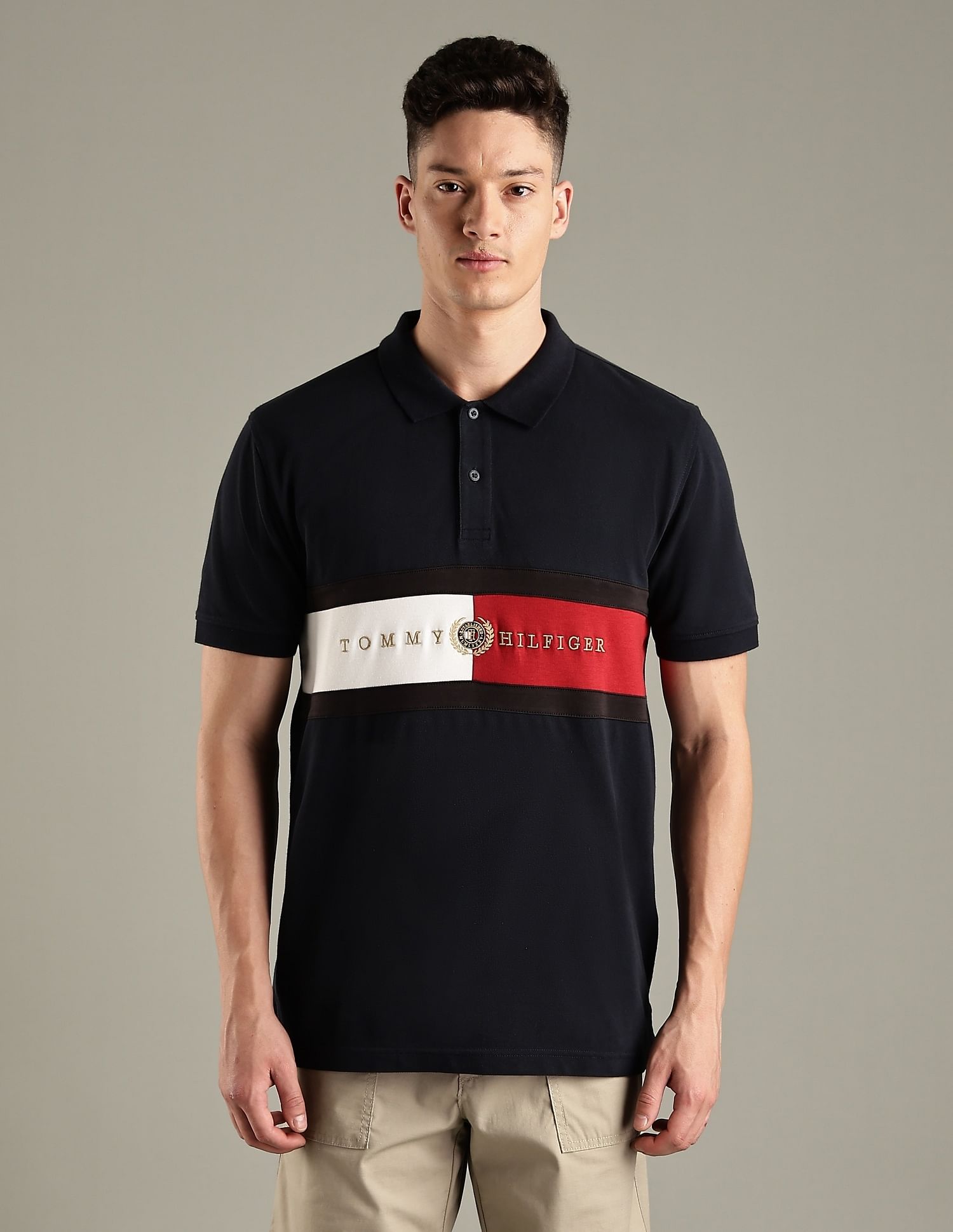 Tommy Hilfiger Colorblock Regular-Fit Cotton Polo Shirt