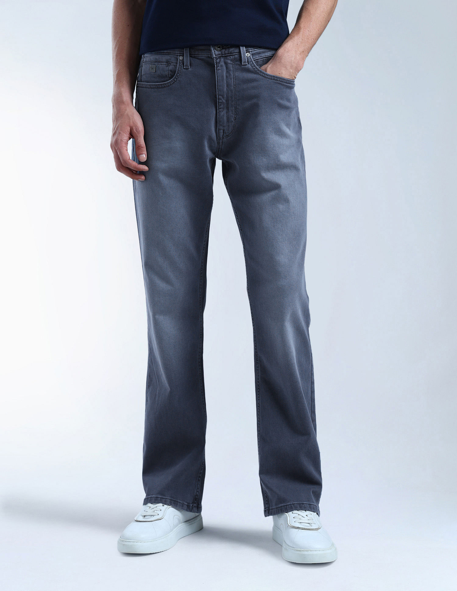 Flying Machine Bruce Bootcut Fit Stone Washed Jeans