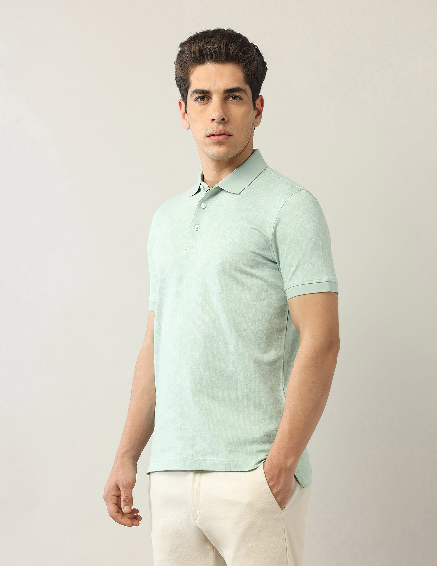 Arrow Textured Regular Fit Polo Shirt