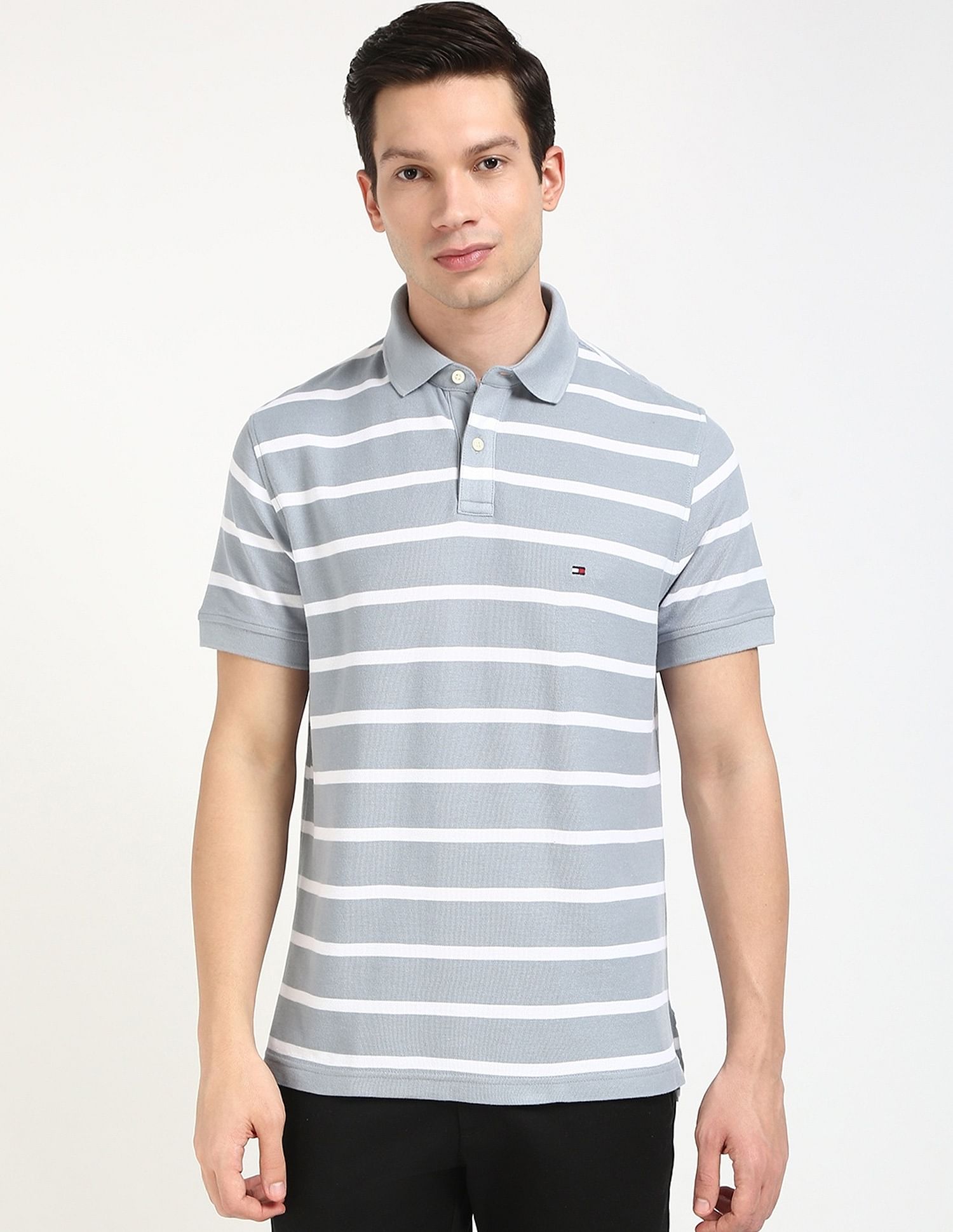 Tommy Hilfiger Striped Regular-Fit Cotton Polo Shirt
