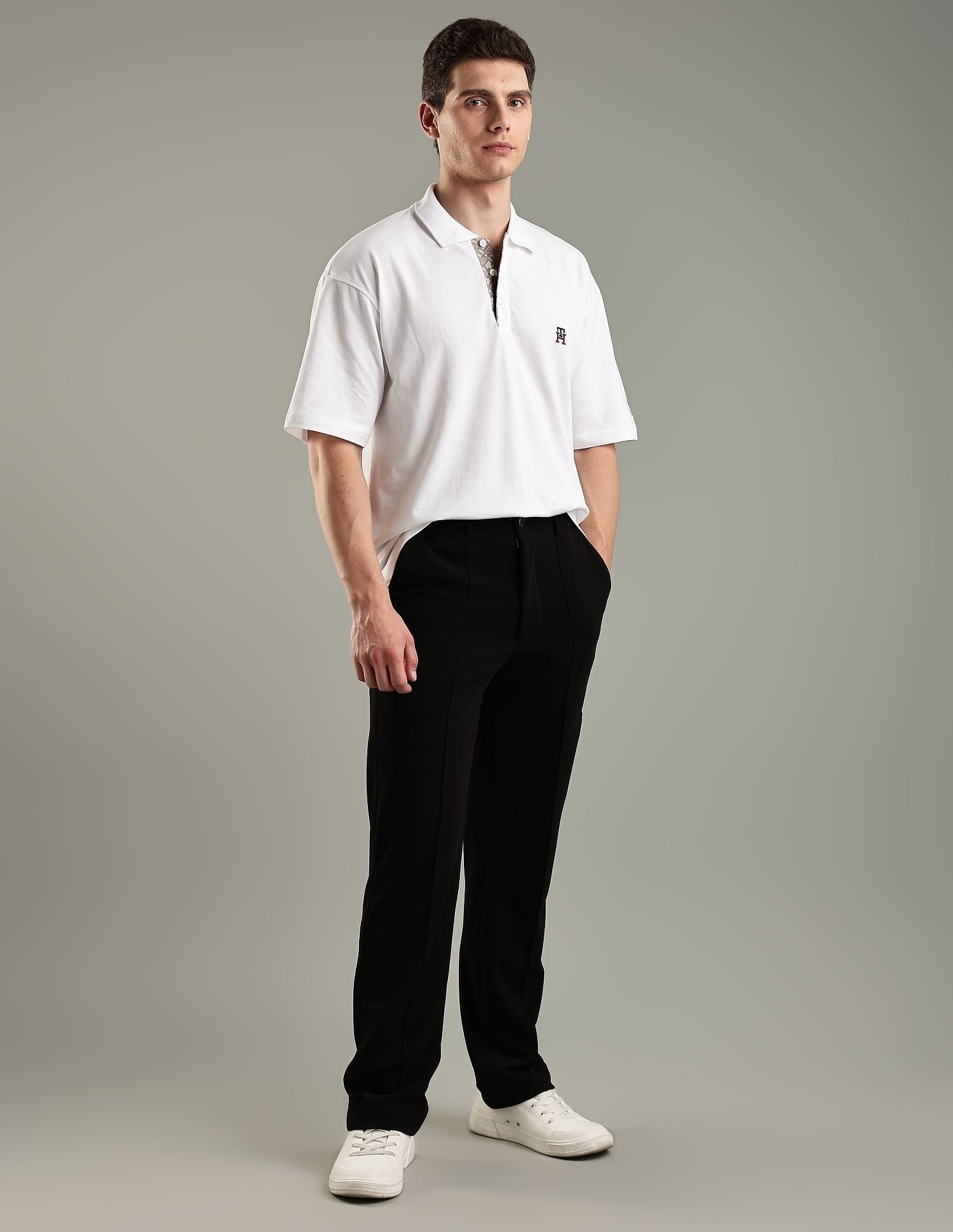 Tommy Hilfiger Solid Regular-Fit Cotton Polo Shirt