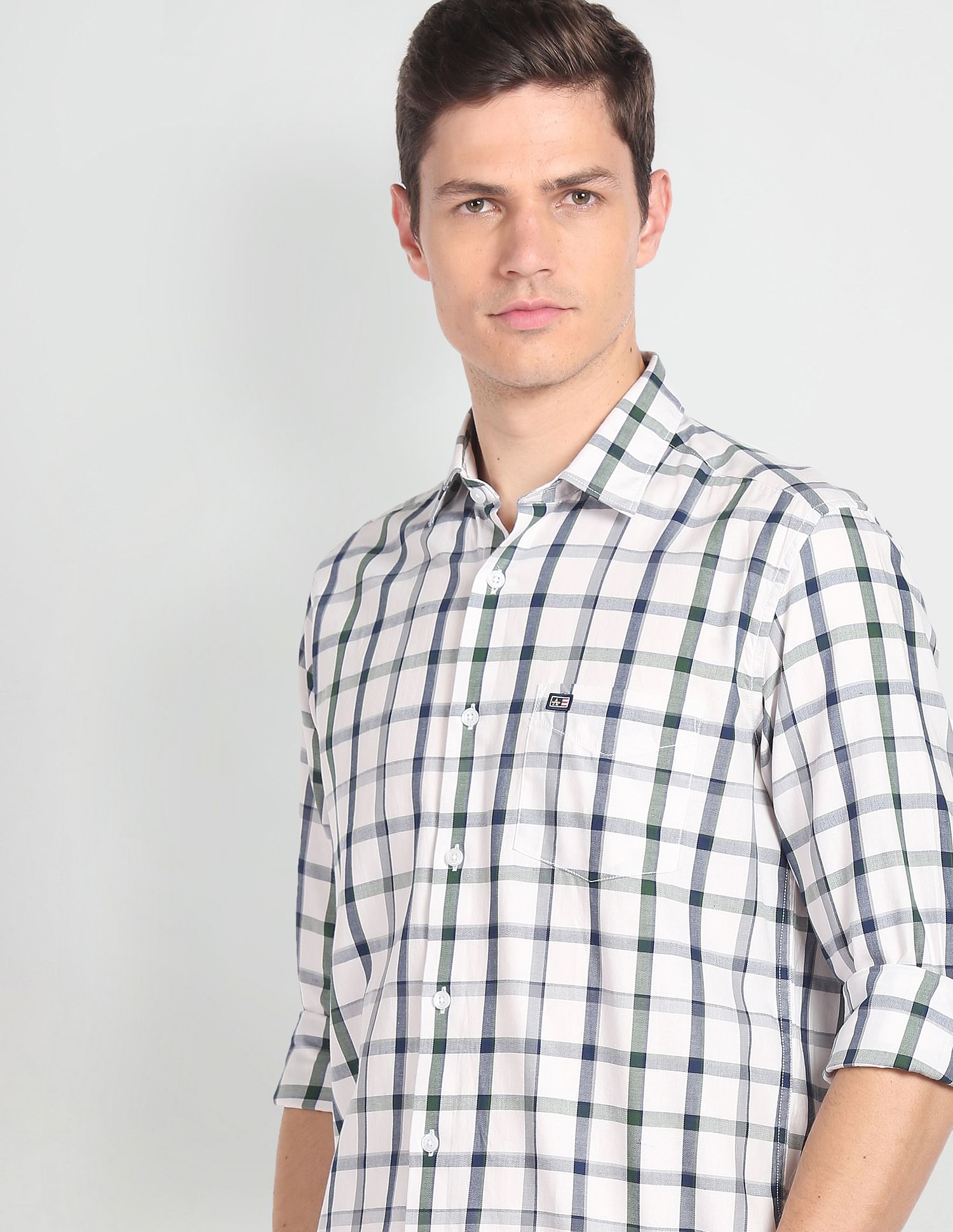 Arrow Sports Tartan Check Slim Fit Shirt