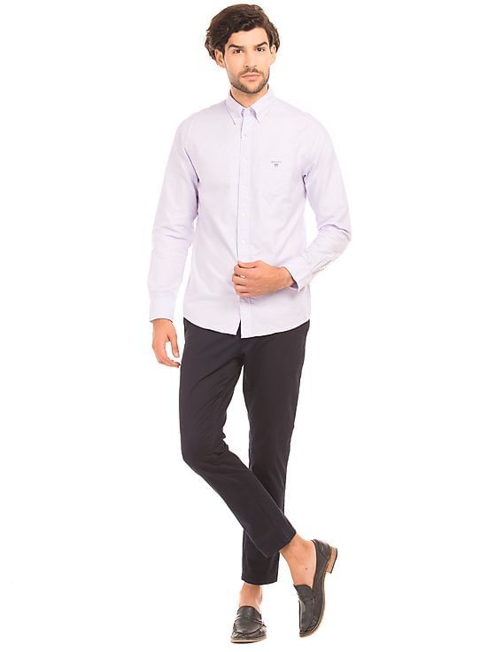 Buy Gant Men Solid Regular Fit Oxford Shirt - NNNOW.com