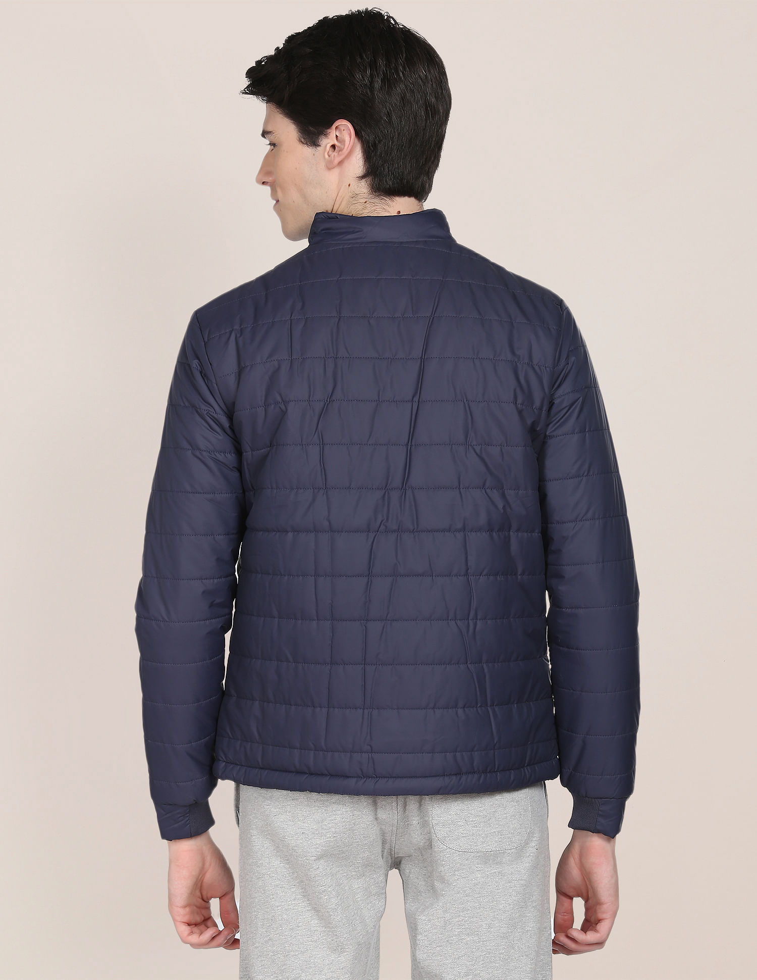 Buy U.S. Polo Assn. High Neck Solid Polyester Padded Jacket - NNNOW.com