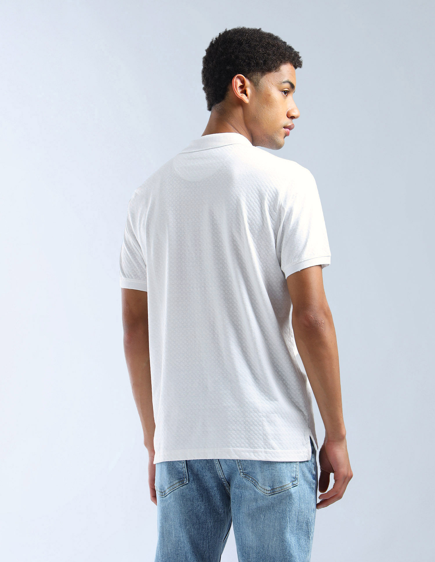 Flying Machine Geometric Printed Regular Fit Polo Shirt