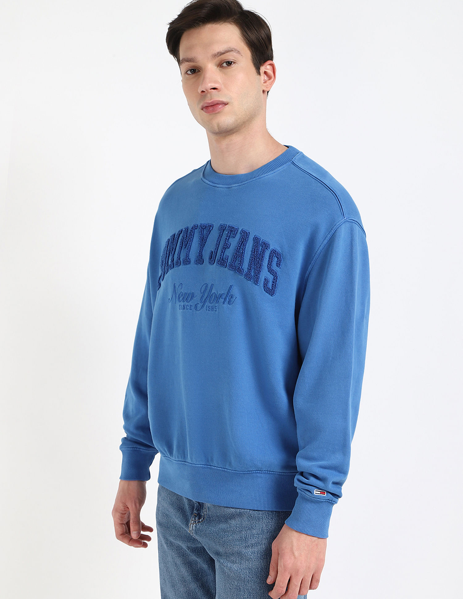 Tommy Hilfiger Blue Men's Sweatshirt for Casual Comfort