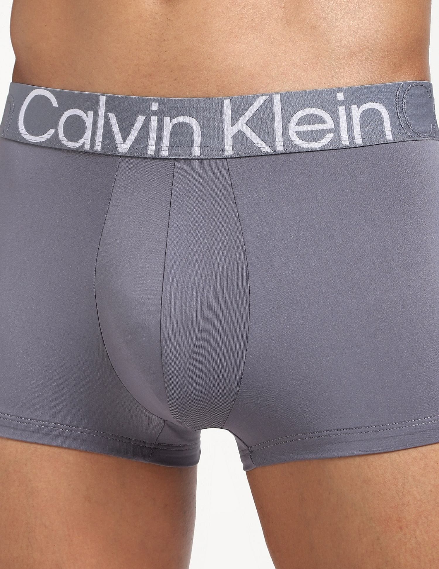 Calvin Klein Underwear Mid Rise Solid Grey Trunks