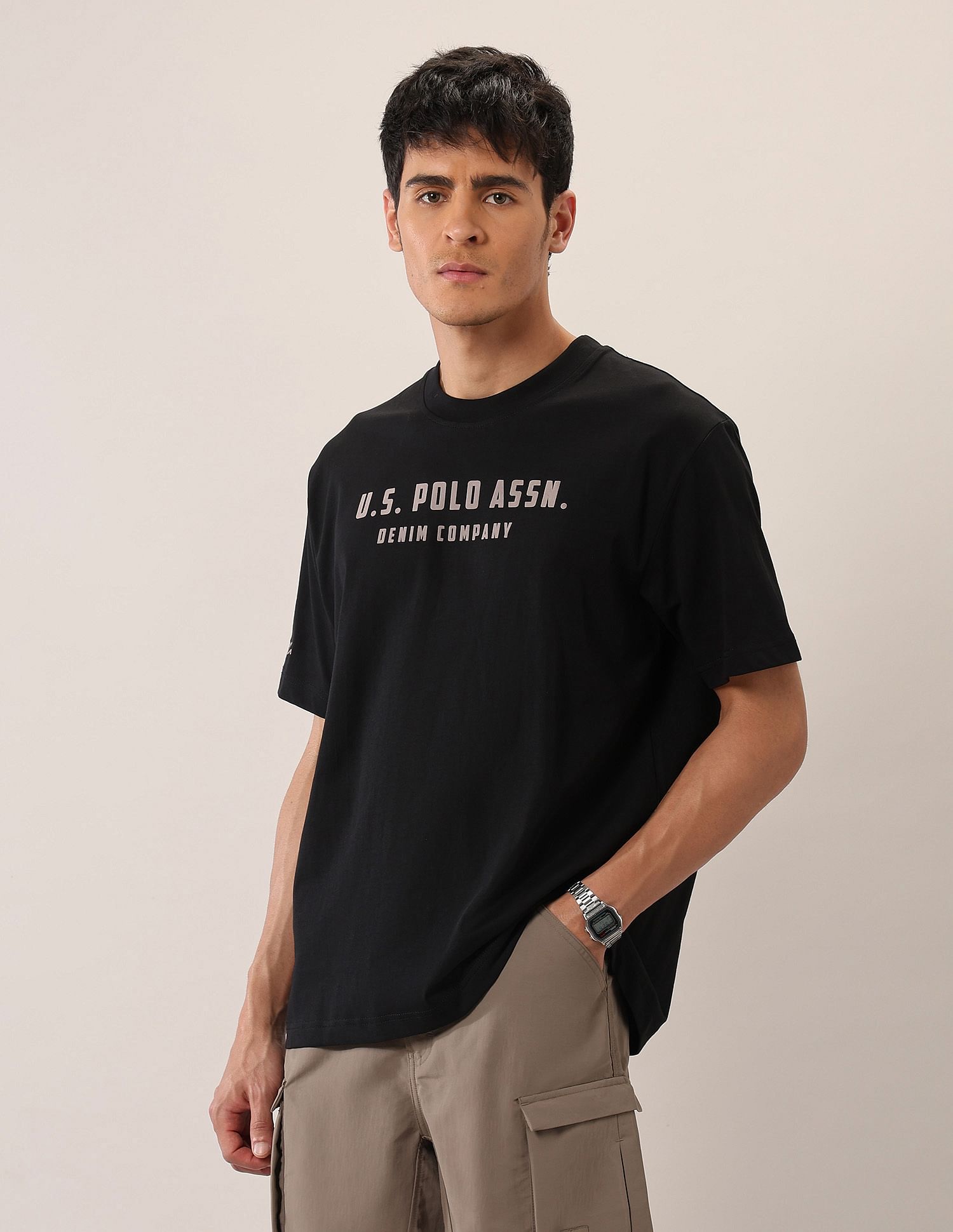U.S. Polo Assn. Denim Co. Brand Printed Oversized Fit T-Shirt