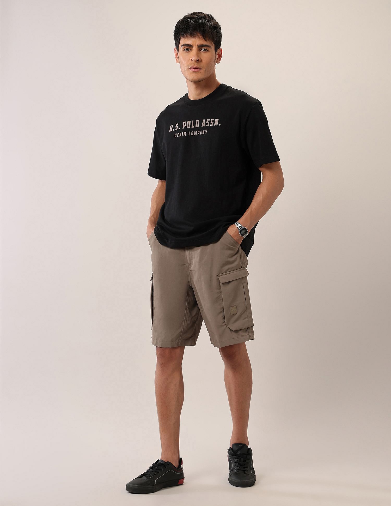 U.S. Polo Assn. Denim Co. Brand Printed Oversized Fit T-Shirt