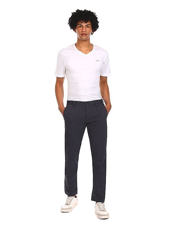 U.S. Polo Assn. Mid Rise Patterned Casual Trousers