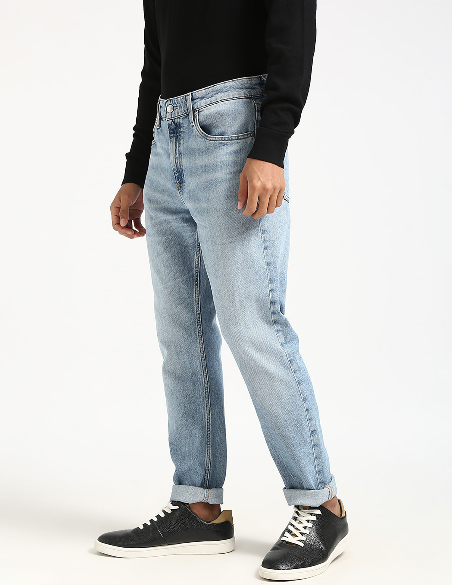 Calvin Klein Jeans Tapered Fit Mid Rise Jeans