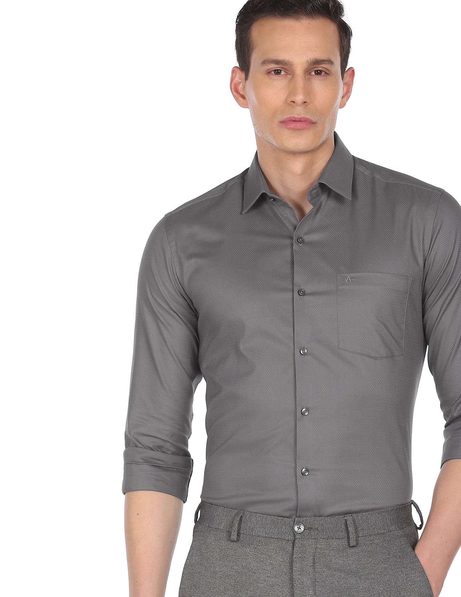 grey colour formal shirt