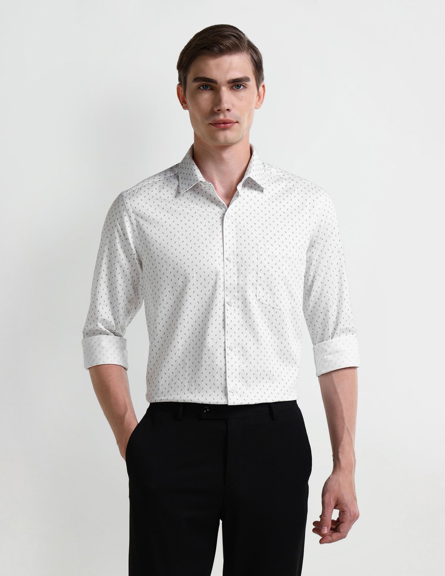Arrow Manhattan Slim Fit Satin Shirt