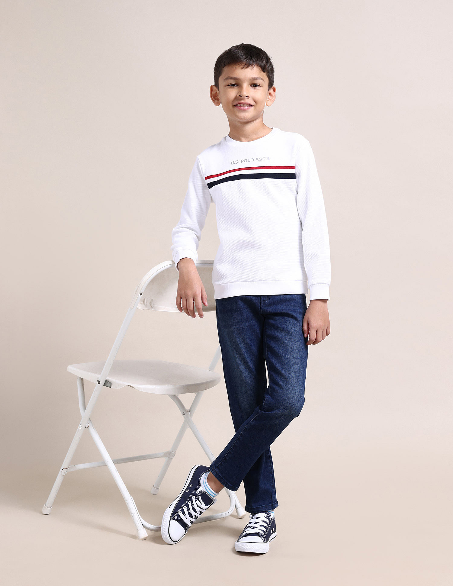 U.S. Polo Assn. Kids Boys Brand Printed Sweatshirt