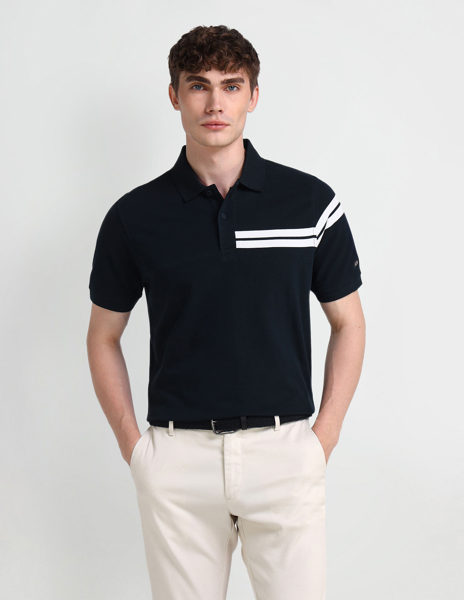 Arrow Sport Horizontal Striped Polo Shirt